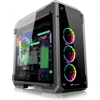 Корпус THERMALTAKE VIEW TG RGB без БП ATX audio bott PSU черный Корпус THERMALTAKE VIEW TG RGB без БП ATX audio bott PSU черный